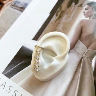 Detalhes do produto BRINCO EAR CUFF GOTAS CRISTAL